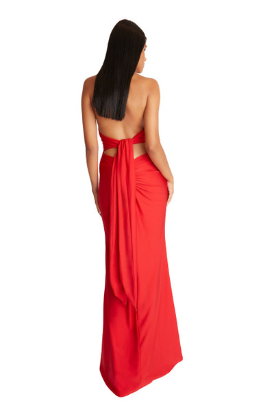 Bari Jay 2621 Lux Stretch Halter V-neckline Bridesmaid Gown Bari Jay 2621 Lux Stretch Halter V-neckline Bridesmaid Gown