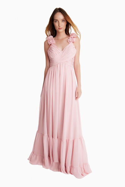 Bari Jay 2611 Bella Chiffon Flower Shoulder Bridesmaid Gown Bari Jay 2611 Bella Chiffon Flower Shoulder Bridesmaid Gown