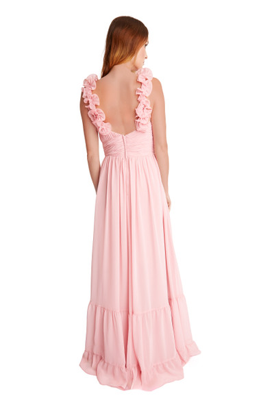 Bari Jay 2611 Bella Chiffon Flower Shoulder Bridesmaid Gown