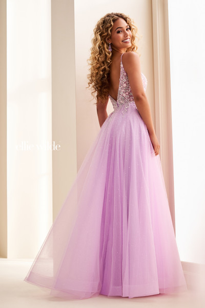 Ellie Wilde by Mon Cheri EW37096 Glitter Tulle Prom Dress Ellie Wilde by Mon Cheri EW37096 Glitter Tulle Prom Dress