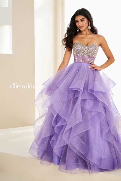 Ellie Wilde by Mon Cheri EW37221 Tulle Strapless Ball Gown Ellie Wilde by Mon Cheri EW37221 Tulle Strapless Ball Gown