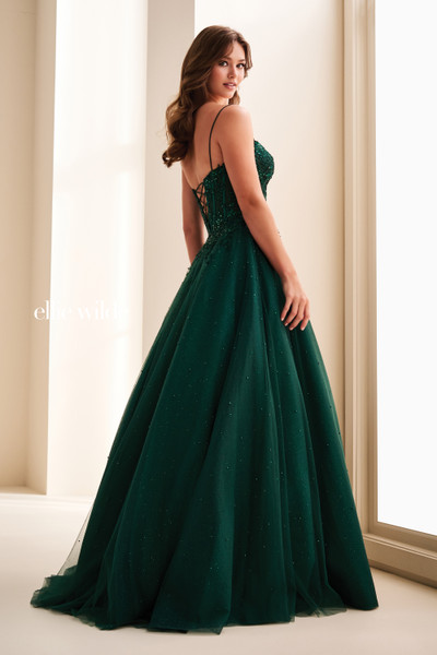 Ellie Wilde by Mon Cheri EW37072 Lace Glitter Tulle Gown Ellie Wilde by Mon Cheri EW37072 Lace Glitter Tulle Gown