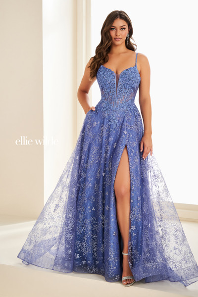 Ellie Wilde by Mon Cheri EW37206 Tulle Cracked Ice Dress Ellie Wilde by Mon Cheri EW37206 Tulle Cracked Ice Dress