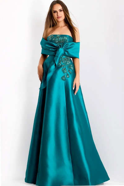 Jovani 44352 Straight Neckline Strapless Evening Gown