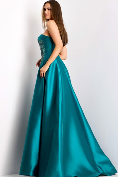 Jovani 44352 Straight Neckline Strapless Evening Gown