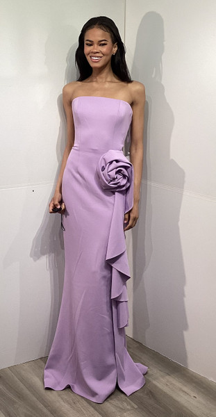 Jovani 44503 Straight Neckline Strapless Fitted Evening Gown