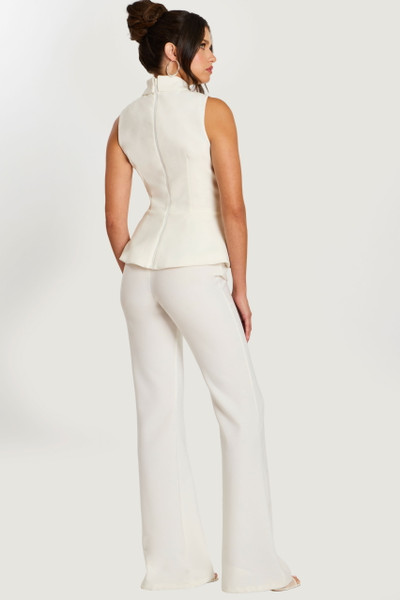 Jovani 47233 Crepe Pointed Collar Sleeveless Pantsuit