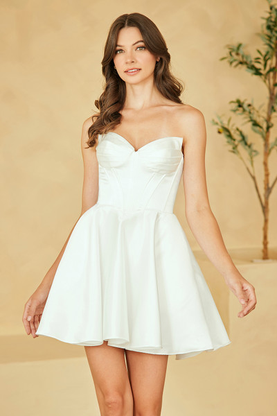 Amelia Couture 5082S Sweetheart Neck Strapless Short Dress