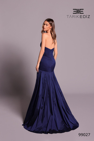 Tarik Ediz 99027 Beaded Sweetheart Neck Strapless Long Dress