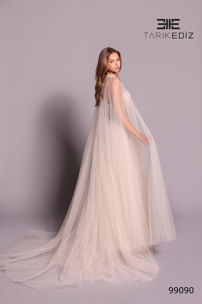 Tarik Ediz 99090 Tulle Sweetheart Neckline Strapless Dress