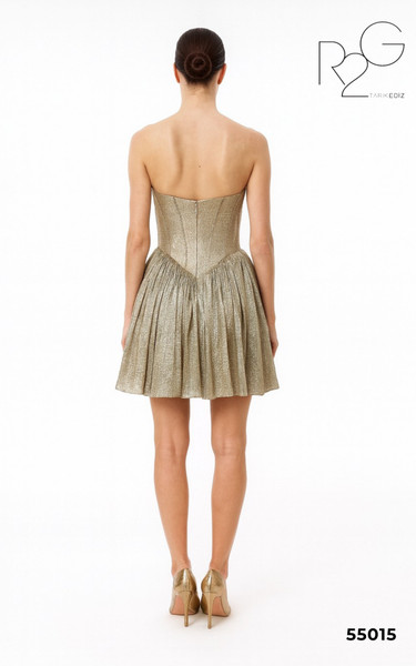 RG2 by Tarik Ediz 55015 Chiffon Scoop Neck Cocktail Dress