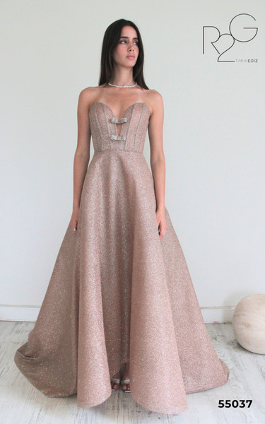 RG2 by Tarik Ediz 55037 Glitter Sweetheart Strapless Dress