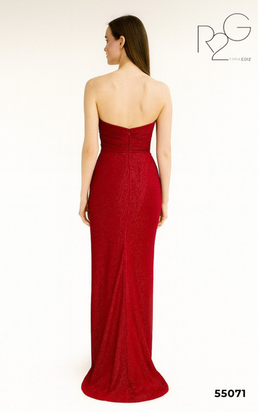 RG2 by Tarik Ediz 55071 Metallic Sweetheart Strapless Dress