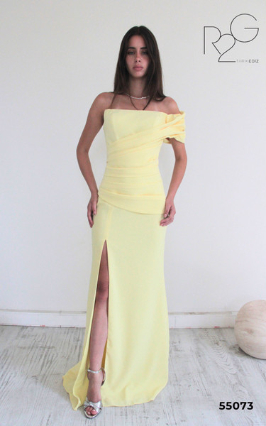RG2 by Tarik Ediz 55073 Crepe One Shoulder Sleeveless Dress