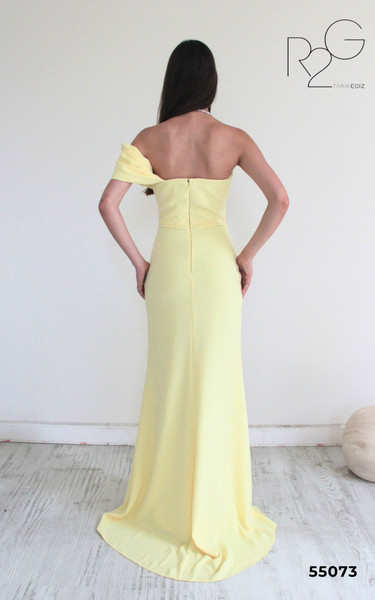 RG2 by Tarik Ediz 55073 Crepe One Shoulder Sleeveless Dress