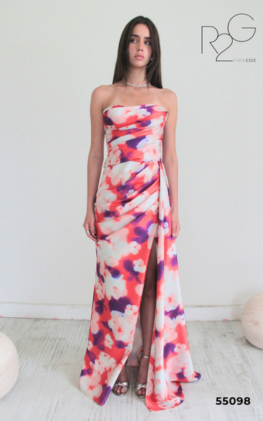 RG2 by Tarik Ediz 55098 Chiffon Sweetheart Strapless Dress