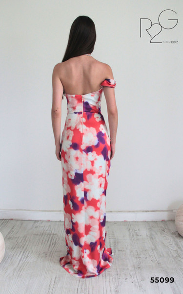 RG2 by Tarik Ediz 55099 Chiffon One Shoulder Strapless Dress