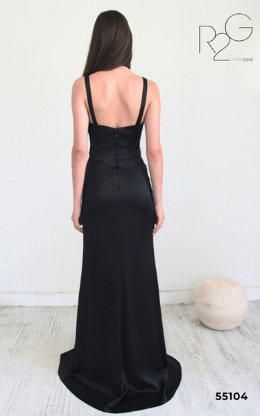 RG2 by Tarik Ediz 55104 Satin Sleeveless Fitted Long Dress