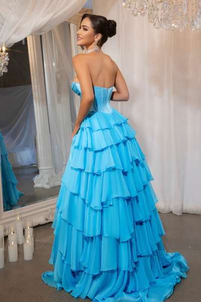 Portia and Scarlett PS25961 Chiffon Strapless Tiered Dress
