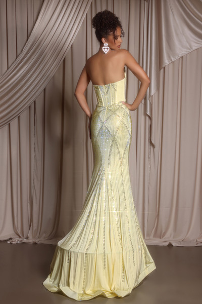 Portia and Scarlett PS26013 Jersey Strapless Corset Dress