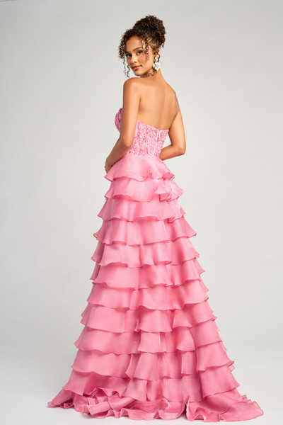 Portia and Scarlett PS26048 Chiffon Ruffles Strapless Dress
