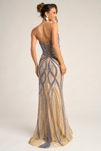 Portia and Scarlett PS26401C Beaded Stones Strapless Dress