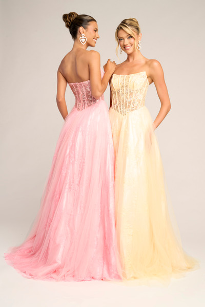 Portia and Scarlett XO023 Tulle Scoop Neck Strapless Dress