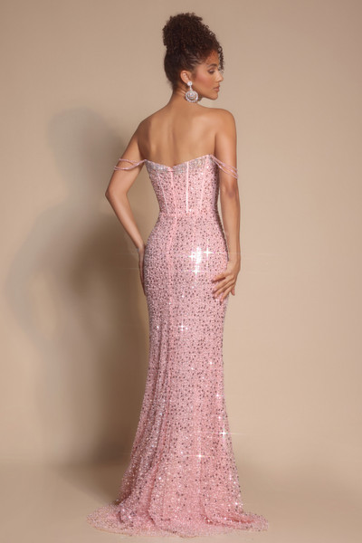 Portia and Scarlett XO054 Sequin Scoop Neck Strapless Dress