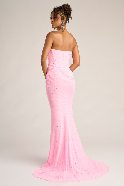 Portia and Scarlett XO059 Straight Neck Strapless Long Dress