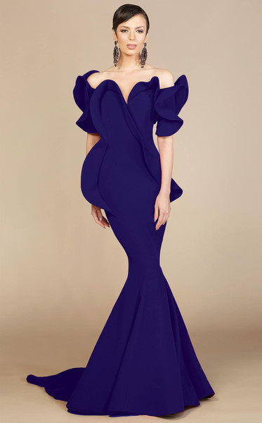 MNM Couture 2328 Off-shoulder Sweetheart Neckline Long Gown