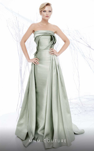 MNM Couture N0204 Straight Neck Strapless Evening Long Gown
