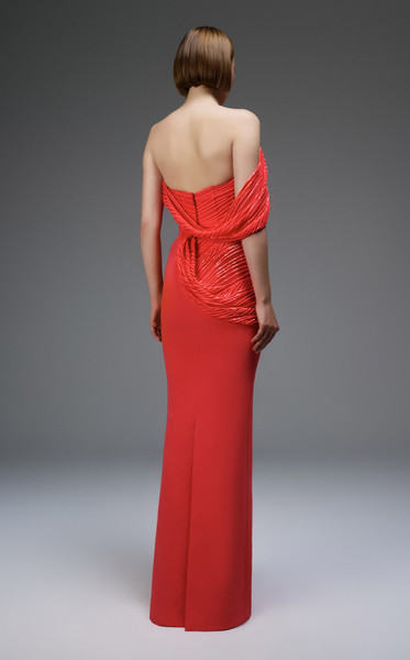 MNM Couture E0104 Sequined Organza Sweetheart Neckline Gown