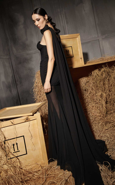 MNM Couture N0655 Flared Sweetheart Neck Half Skirt Gown