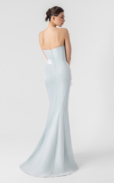 MNM Couture G1904 Strapless High Slit Fitted Mermaid Gown