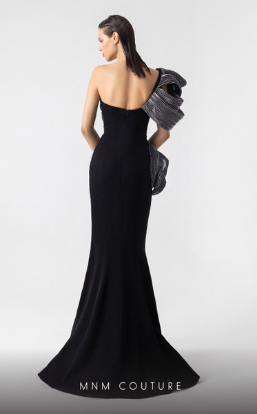 MNM Couture G1913 Crepe One-Shoulder Mermaid Fitted Gown