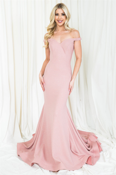 Amelia Couture KS010 Sweetheart Neck Off Shoulder Dress