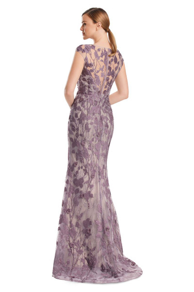 Alexander by Daymor 3219 3D Applique Lace Cap Sleeve Gown