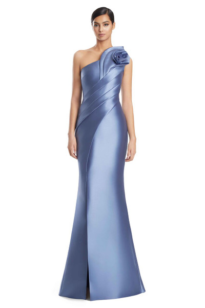 Alexander by Daymor 3230 Satin Twill One Shoulder Long Gown