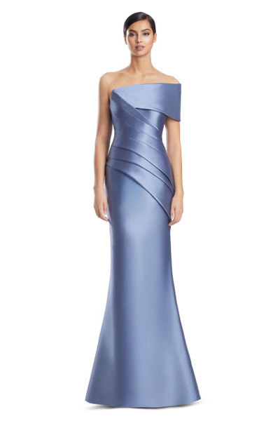 Alexander by Daymor 3232 Satin Twill Asymmetrical Neck Gown