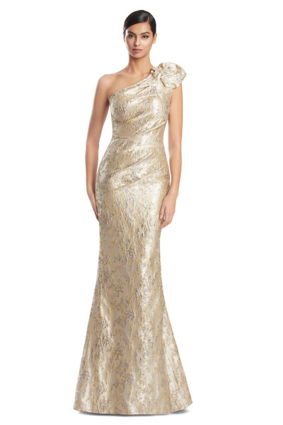 Alexander by Daymor 3236 Brocade Draped One Shoulder Gown