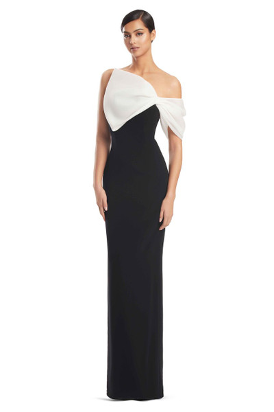 Alexander by Daymor 3248 Crepe Organza Oversized Bow Gown