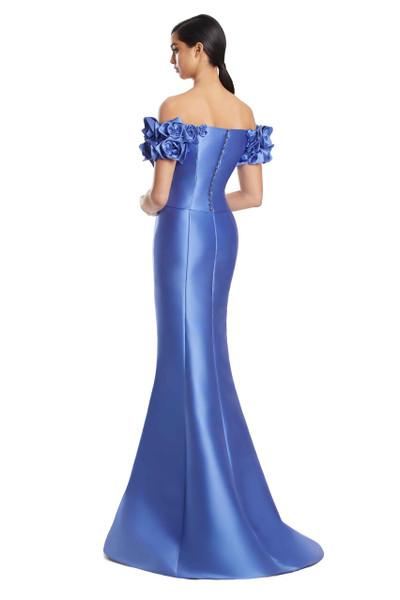 Alexander by Daymor 3254 Satin Twill Off Shoulder Long Gown