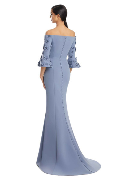 Alexander by Daymor 3273 Crepe Jersey Bell Sleeves Long Gown