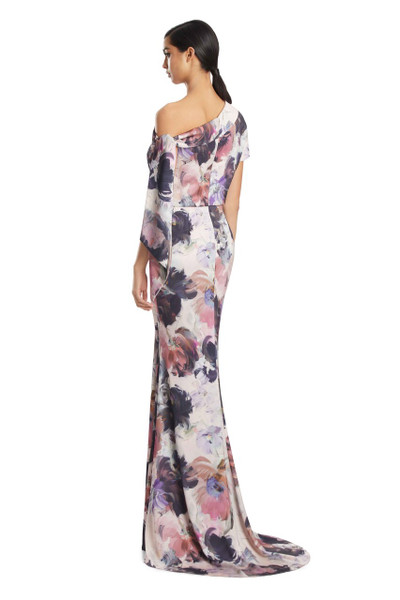 Alexander by Daymor 3274 Printed Satin Asymmetrical Gown