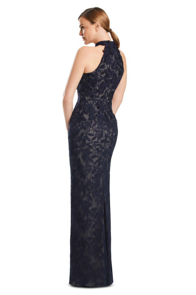 Alexander by Daymor 3277 3D Flower Lace Halter Neck Gown