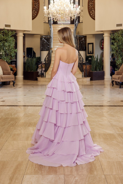 Nox Anabel Y1806 Sequined Layered Strapless Prom Ball Gown