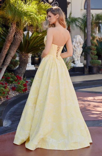 Nox Anabel T1912 Jacquard Sweetheart Neck Strapless Gown