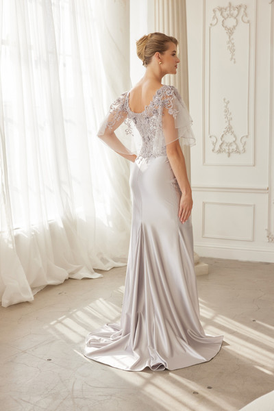 Nox Anabel ME148 Embroidered Sweetheart Neckline Long Gown