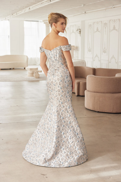 Nox Anabel MJ142 Jackard Off Shoulder Straps Sweetheart Gown