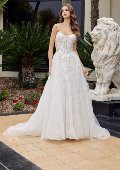 Nox Anabel JE1062L Tulle Illusion Side Panel Scoop Neck Gown